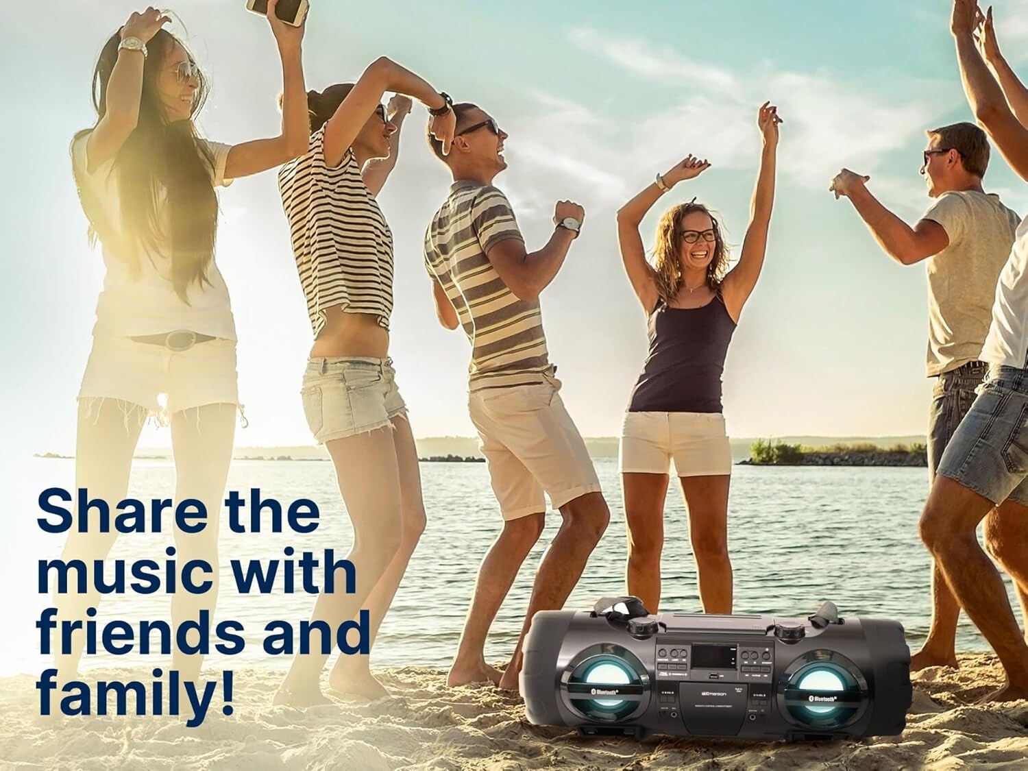 Versatile Portable Bluetooth Stereo System with CD Player and Dual Subwoofers