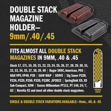 Load image into Gallery viewer, Durable Bullhide Leather Double Mag Pouch – Fits Most Double &amp; Single Stack Mags