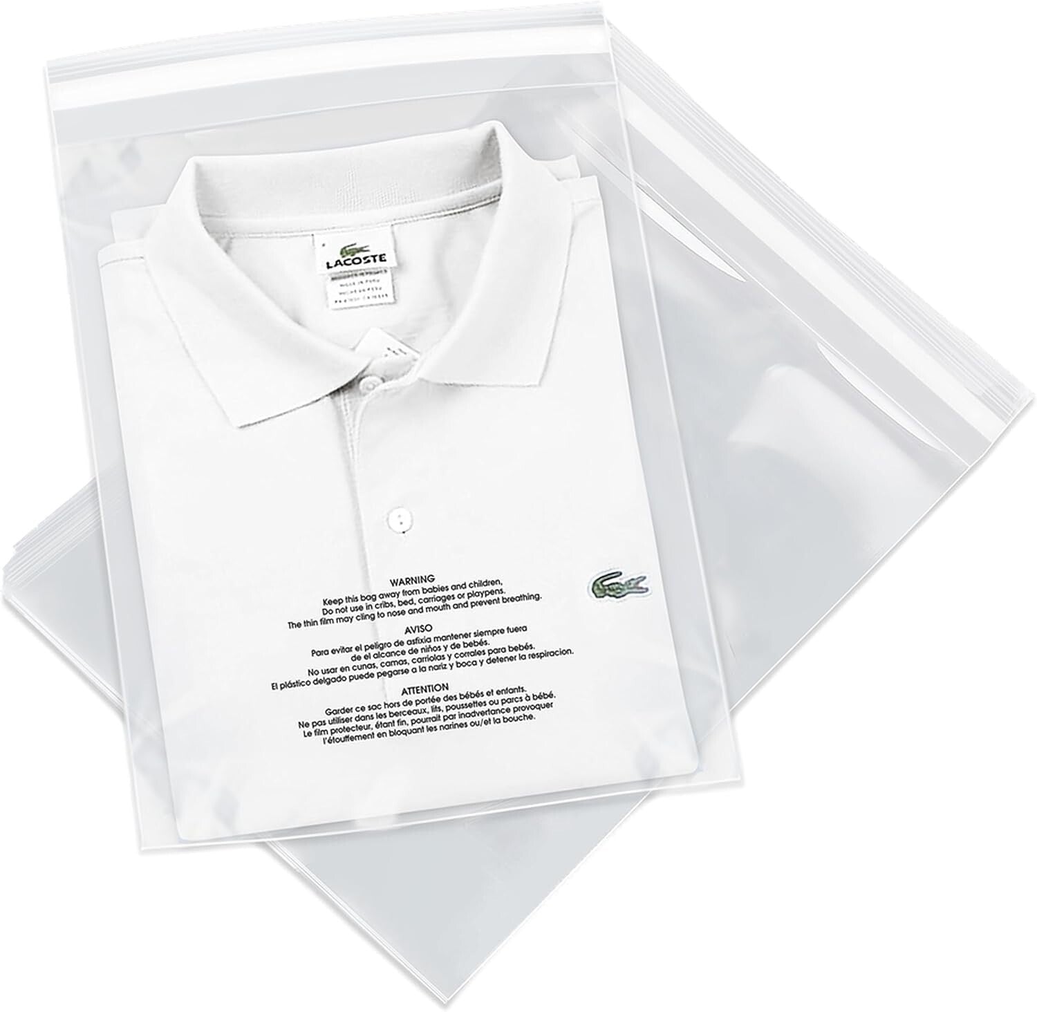 Clear 9" x 12" Poly Bags 1000 Count - Easy Seal for Apparel Shipping & Storage