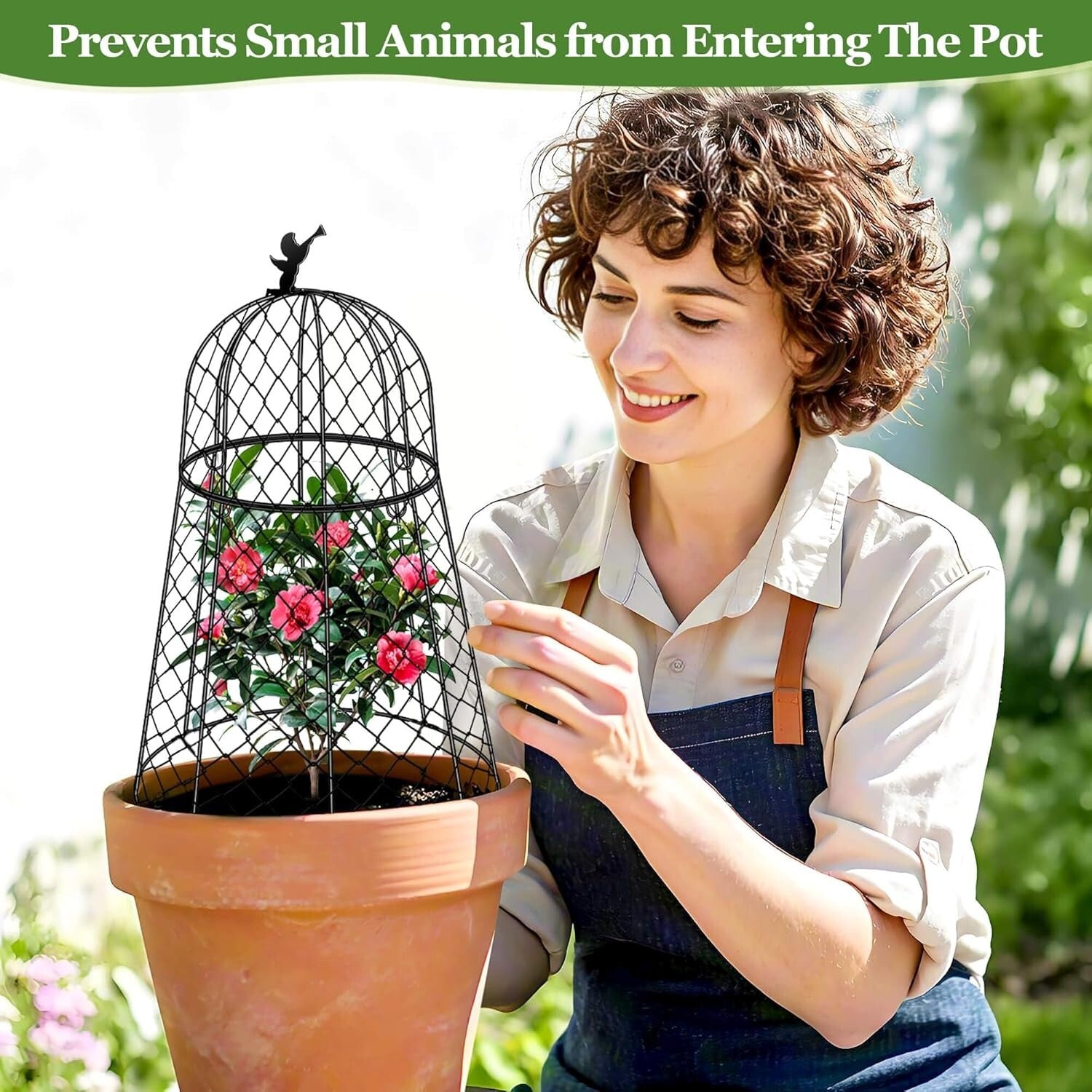 Durable Rustproof Chicken Wire Plant Cloches - 20" High Garden Protectors