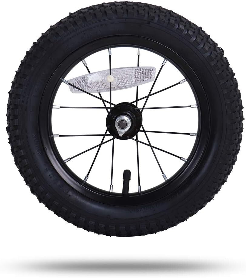 Durable 12 Inch Front Bicycle Wheel for Kids with Black Rubber Tire & Tube