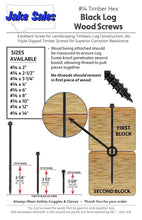 Load image into Gallery viewer, Superior Strong 12" Black Exterior Screws - Heavy Duty Timber Fasteners 50 Pk