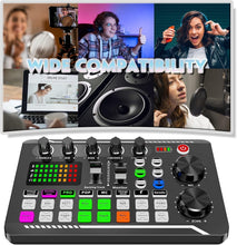 Load image into Gallery viewer, Compact DJ Effects Mixer with DSP Noise Reduction - Ideal for Creators &amp; Gamers