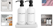 Load image into Gallery viewer, Luxury White Glass Kitchen Soap Dispenser Set - Perfect Gift for Any Occasion