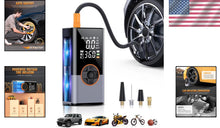 Load image into Gallery viewer, Compact Tire Inflator with 25000mAh Battery and Multifunctional Emergency Tools