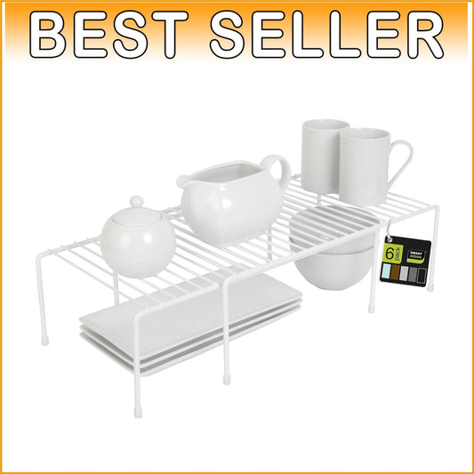 Expandable 6-Piece Metal Wire Storage Rack for Kitchen & Bathroom Organization