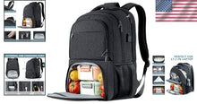 Load image into Gallery viewer, Insulated Lunch Backpack &amp; 17-Inch Laptop Carrier - Stylish &amp; Functional Design