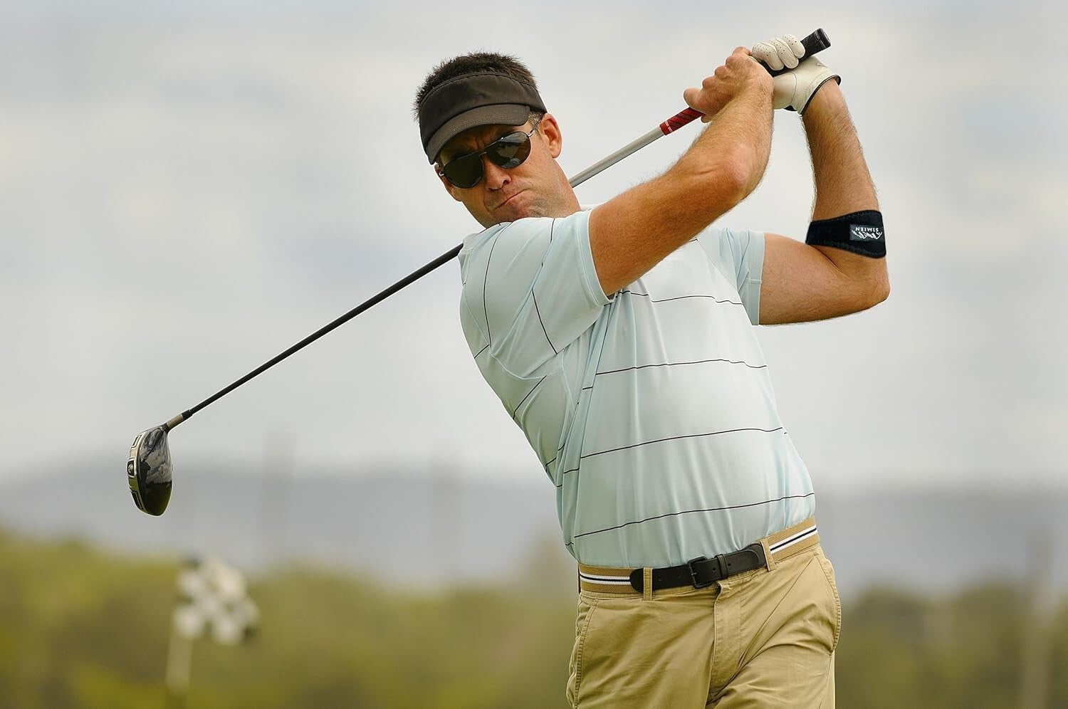 2-Count Tennis Elbow Brace with Compression Pad & Wrist Sweatband - Pain Relief