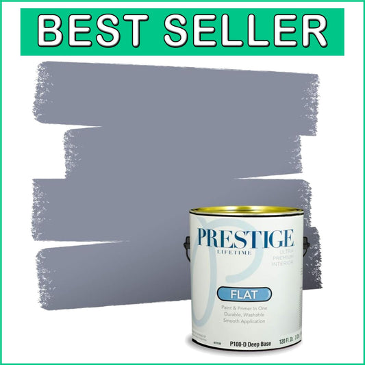 Fade & Stain Resistant Interior Paint, Chain, Flat Finish, 1 Gallon with Primer