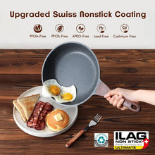 Load image into Gallery viewer, Induction Compatible Granite Nonstick Skillets - Chef's Frying Pan Set, 8" &amp; 11"