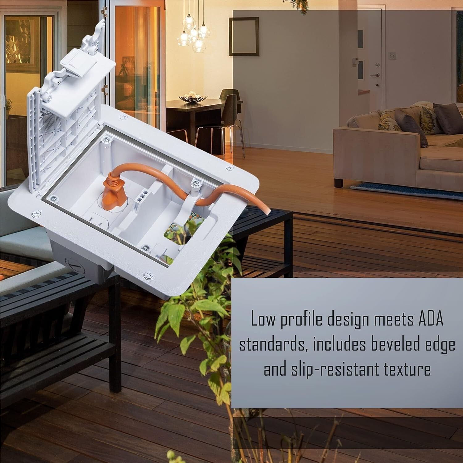 ADA-Compliant Weatherproof Electrical Outlet Cover with Slip-Resistant Surface