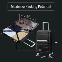 Load image into Gallery viewer, Stylish and Functional 21-Inch Expandable Carry-On with TSA Lock and Organizer