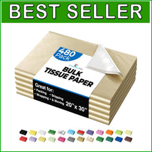 Load image into Gallery viewer, Multi-Purpose Gold Packing Paper - 480 Sheets, Perfect for Gifts and Moving
