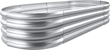 Load image into Gallery viewer, Large 8x4ft Oval Galvanized Planter – Effortless Setup &amp; Long-Lasting Quality
