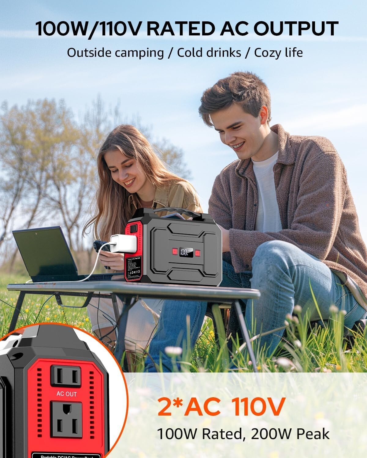 Emergency Ready 146Wh Power Bank - Reliable Solar Power for Outdoor Adventures
