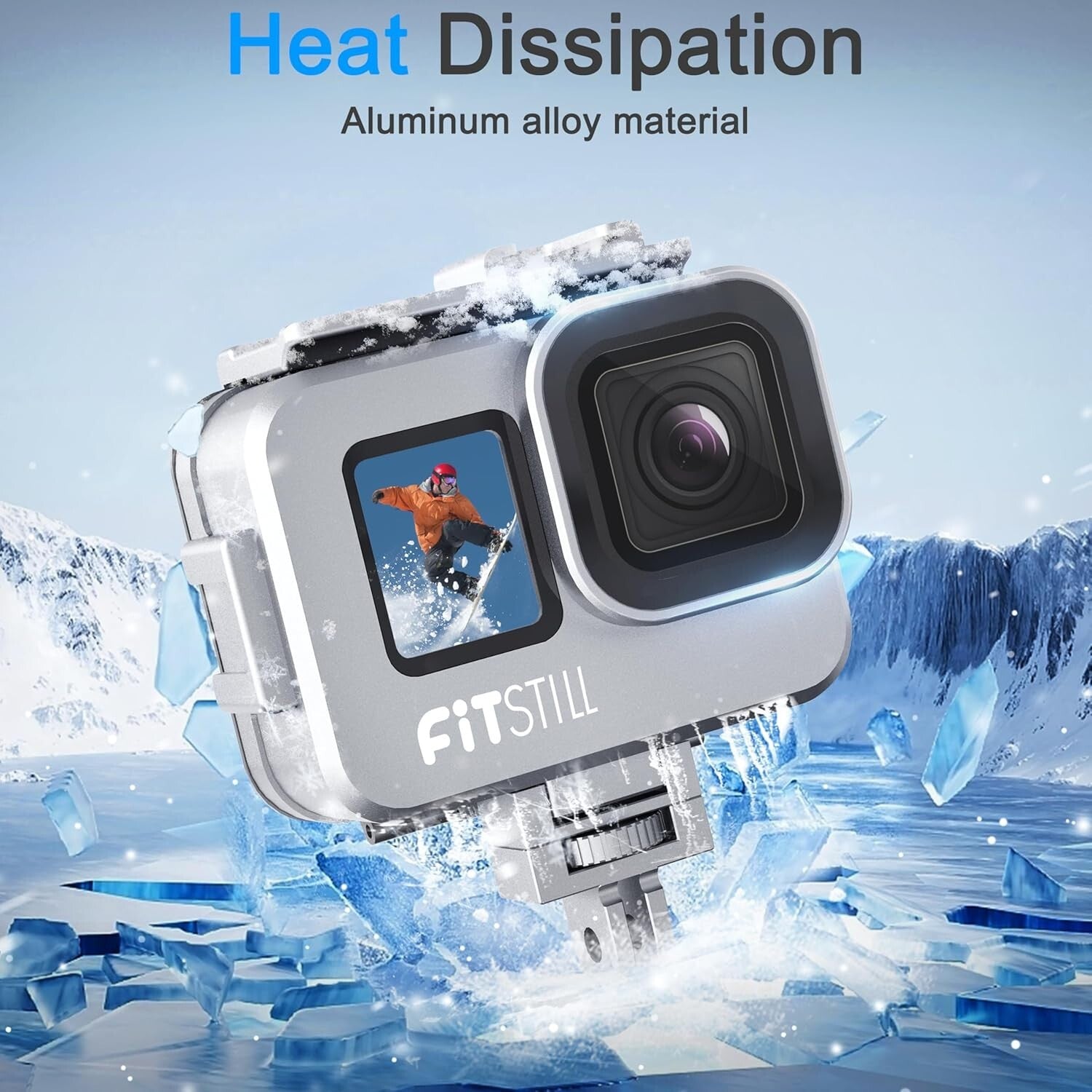 Professional Underwater Housing for GoPro Hero 9-13 - 263FT Waterproof Dive Gear