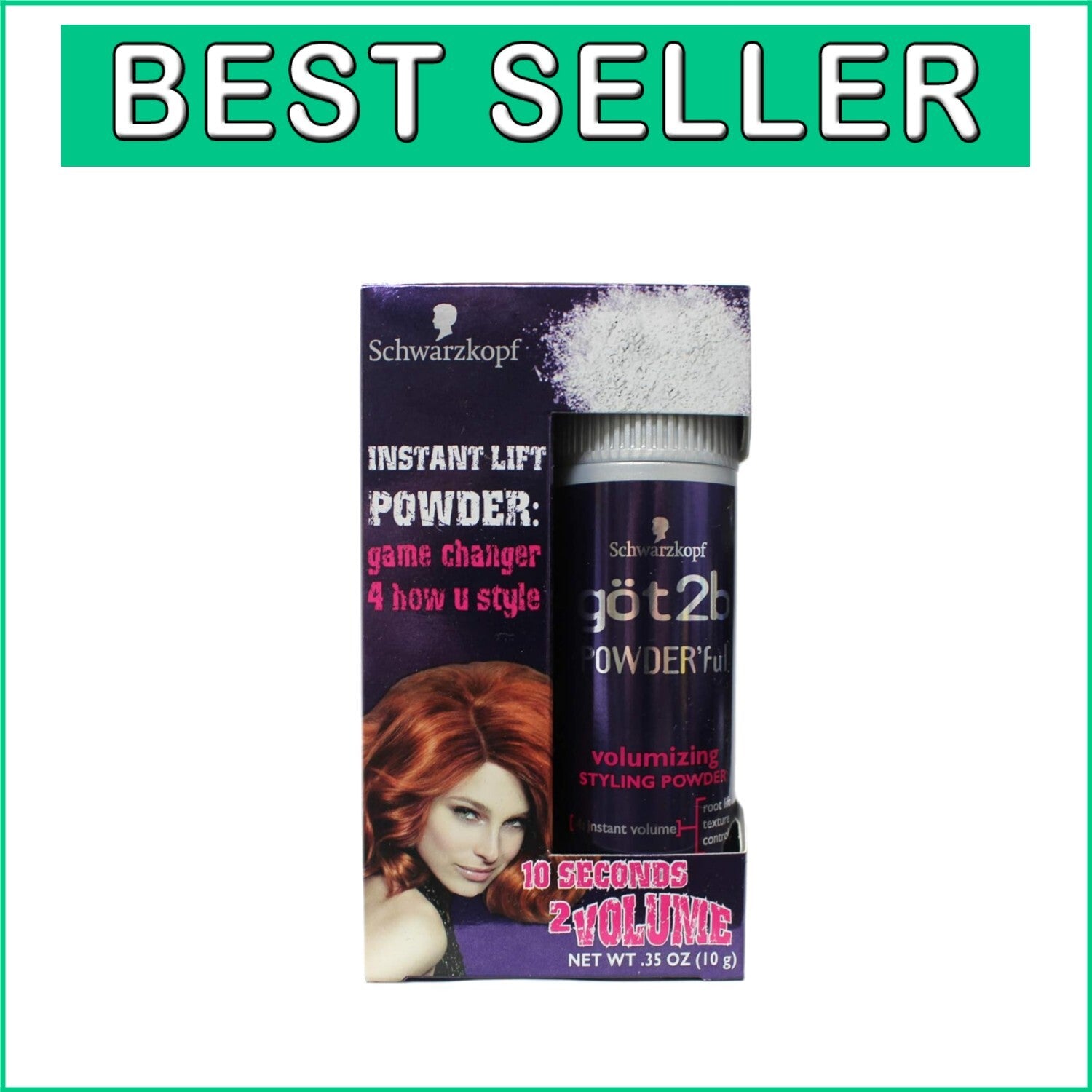 6-Pack Got 2B Powder'Ful Volumizing Hair Powder 0.35 Ounce for Full Styles