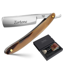 Load image into Gallery viewer, Pre-Sharpened Straight Razor with Real Horn Handle - Ultimate Shaving Experience