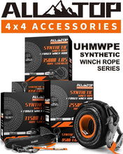 Load image into Gallery viewer, Ultimate 1/2in Synthetic Winch Rope 92ft Kit with Forged Hook for Off-Road Use