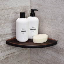 Load image into Gallery viewer, 8" Corner Shower Shelf - Retro Fit Wall-Mounted Organizer in Oil Rubbed Bronze