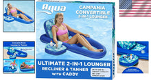 Load image into Gallery viewer, Aqua 2-in-1 Lounge Float – XL Inflatable Pool Recliner with Adjustable Backrest