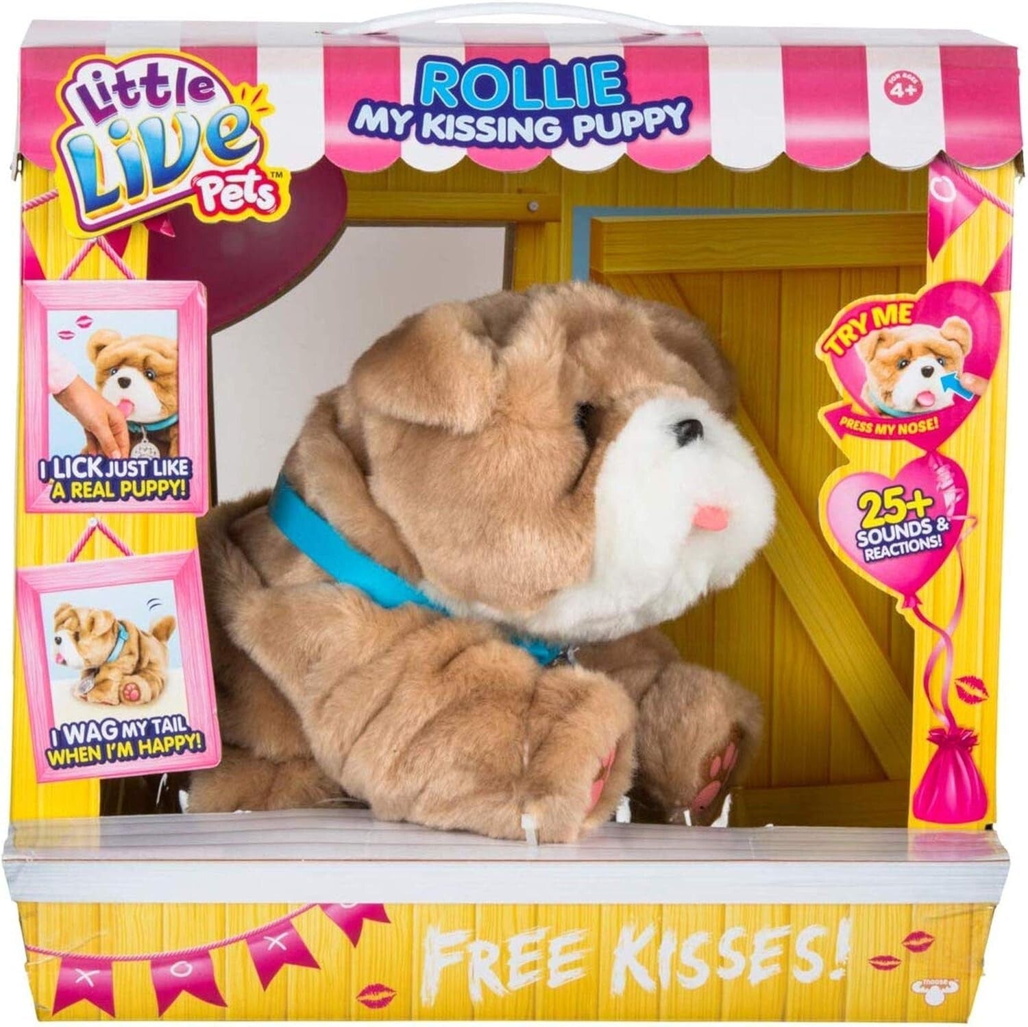 My Kissing Puppy Rollie - Interactive 25+ Sounds with Adoption Certificate