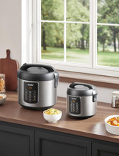 Load image into Gallery viewer, Programmable Stainless Steel Rice Cooker - 2 QT with Non-Stick Pot, UL Certified