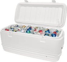 Load image into Gallery viewer, Durable 113L Camping Cooler with Swing-Up Handles and Stain-Resistant Liner
