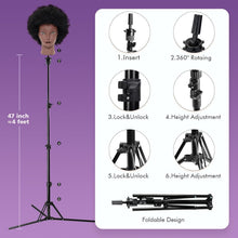 Load image into Gallery viewer, Versatile 10 Inch Mannequin Head for Braiding, Styling &amp; Hair Training Kits