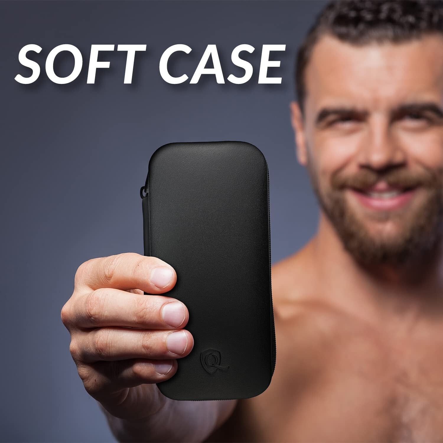 7-Piece Stainless Steel Manicure Set in Nappa Black Leather - Made in Solingen