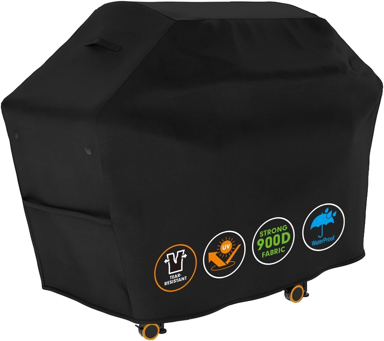 Ergonomic Heavy Duty BBQ Cover 65x30x46 - Secure Fit with Lifetime Warranty