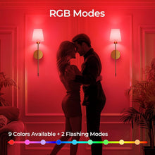 Load image into Gallery viewer, Rechargeable LED Wall Sconces - Elegant, Wireless, 12 Lighting Options, Set of 2