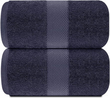 Load image into Gallery viewer, Luxury Soft Navy Bath Sheet Towels - Jumbo 650 GSM Cotton, Quick-Dry &amp; Absorbent