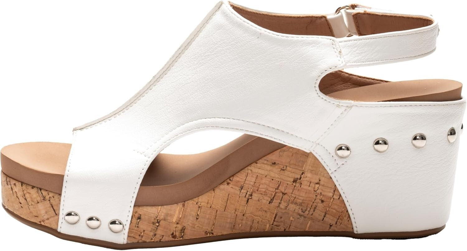 Carley Womens Wedge Sandals - 2.5-Inch Height Boost with Custom Fit Comfort