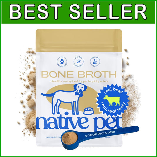 Nutritious Beef Bone Broth Powder for Dogs - 192 Servings, Joint Health Booster