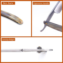 Load image into Gallery viewer, Pre-Sharpened Straight Razor with Real Horn Handle - Ultimate Shaving Experience