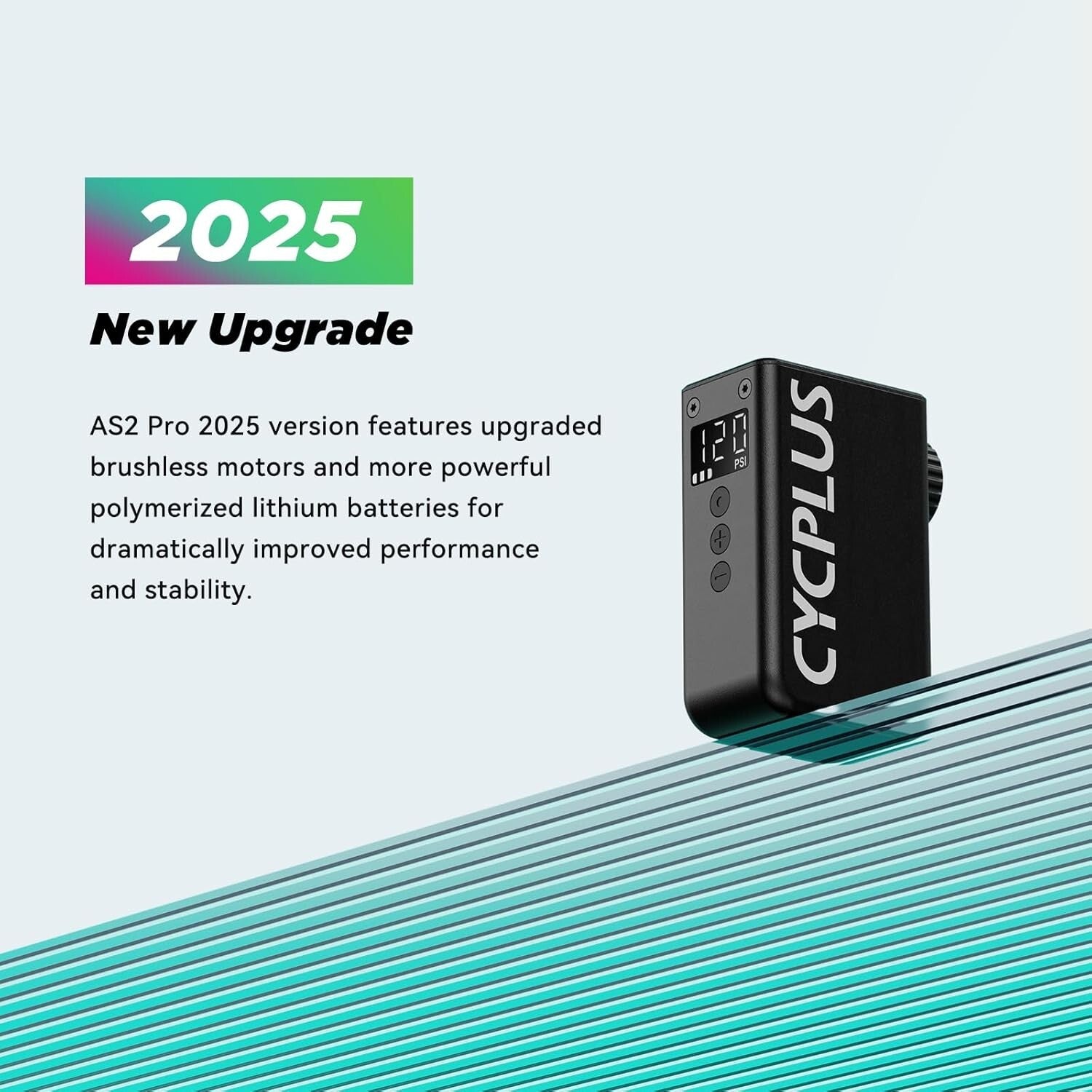 Compact 120 PSI Mini Inflator for E-Bikes and Mountain Bikes - Auto Stop Feature