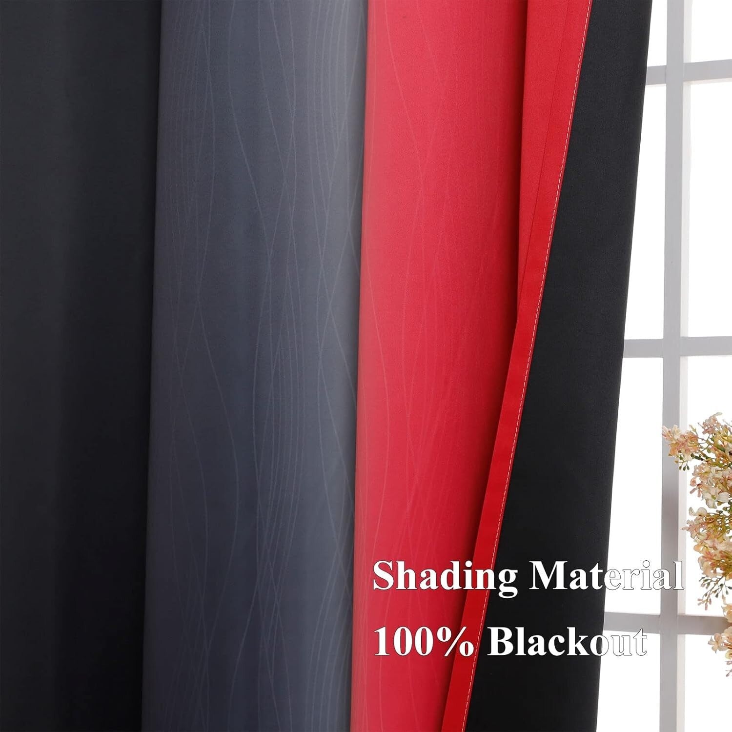 Stylish Ombre Blackout Drapes - 2 Panels of Full Light Blocking Curtains, 42x84