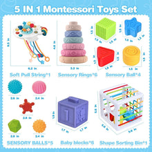 Load image into Gallery viewer, Premium Quality Montessori Toys: 5-in-1 Educational Set for Infant Development