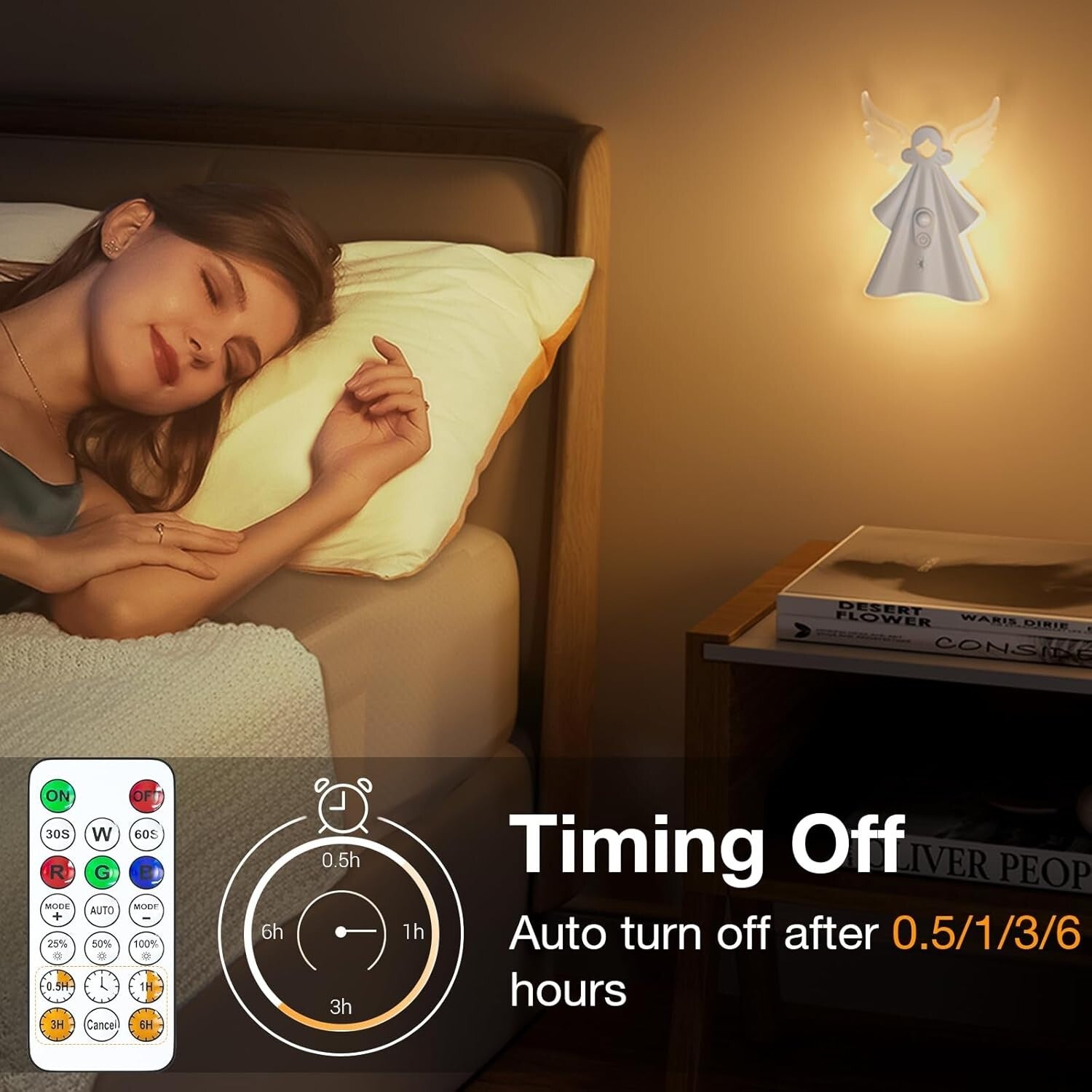 2PCS Touch LED Night Lights - Adjustable Brightness, Remote, Perfect for Gifts