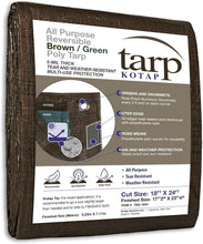 Load image into Gallery viewer, 18 x 24 Ft. Waterproof Reversible Poly Tarp - Lightweight All-Purpose Protection