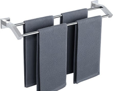 Load image into Gallery viewer, Heavy Duty 24-Inch Towel Hanger Rail - Stylish Double Bar Holder for Bathrooms