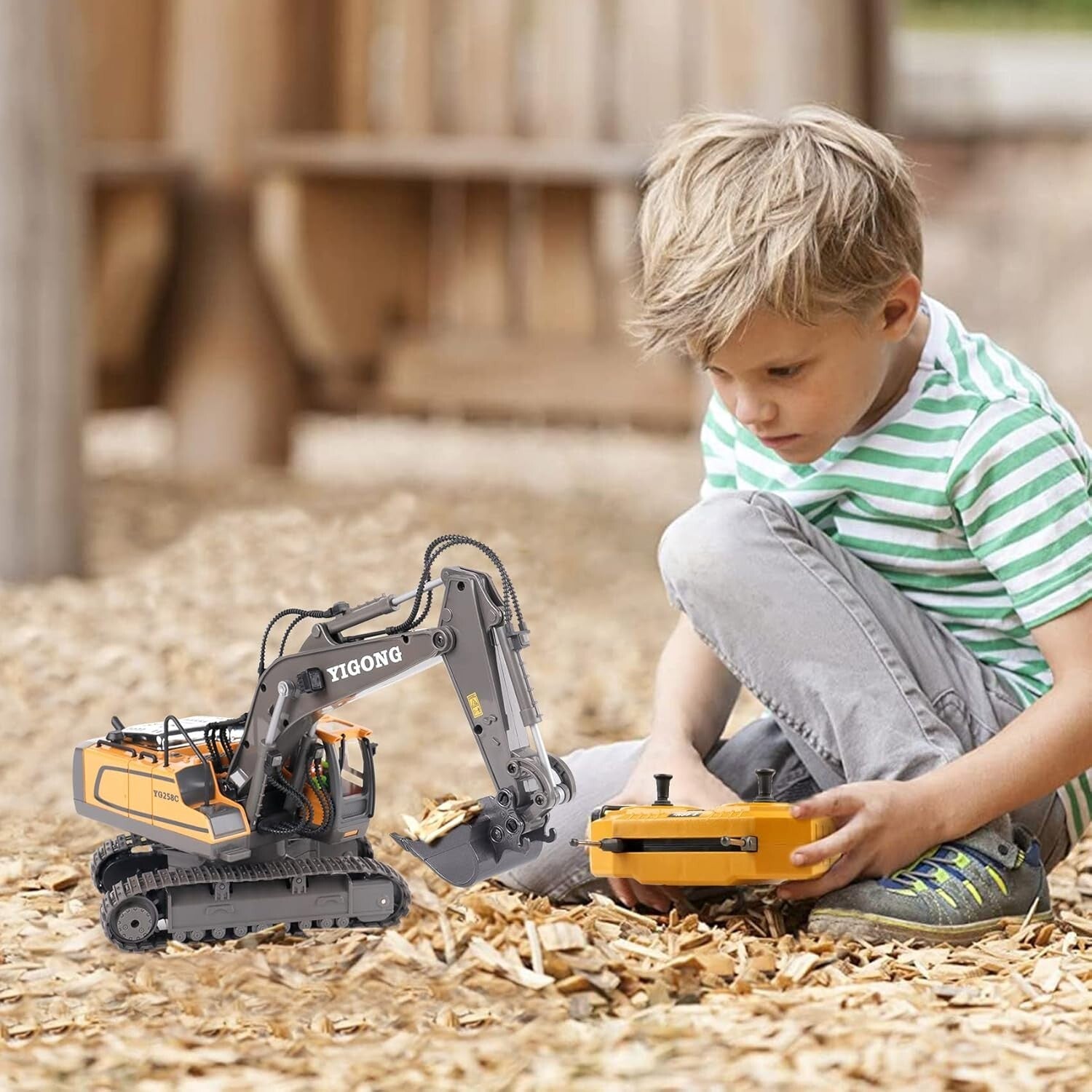 Durable Remote Control Excavator Toy for Kids - Perfect Gift for Young Builders