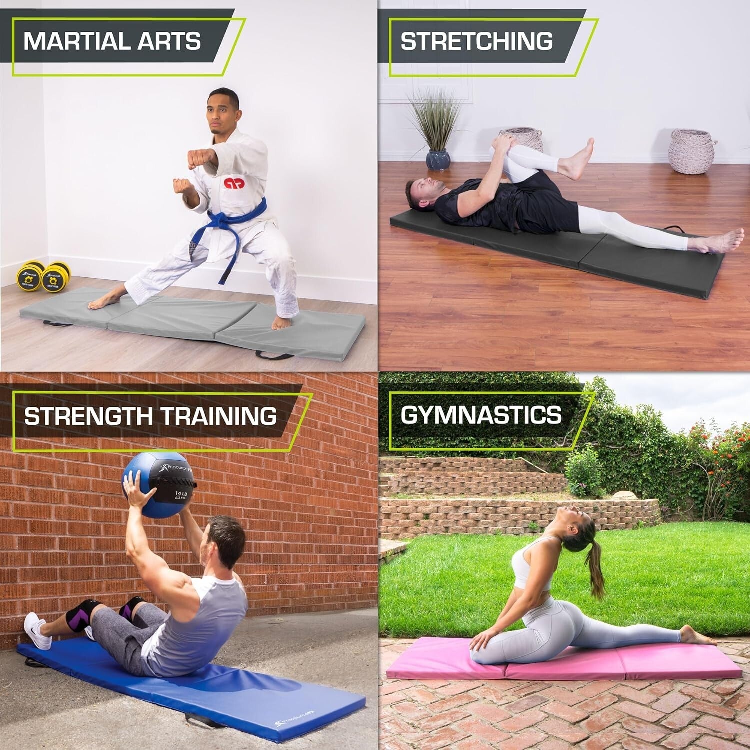 Durable Thick Exercise Mat 6' x 2' - Ideal for MMA, Yoga, and Fitness Routines