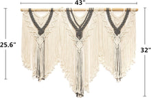 Load image into Gallery viewer, Elegant 43"x32" Bohemian Macrame Wall Tapestry - Ideal Gift for Any Occasion