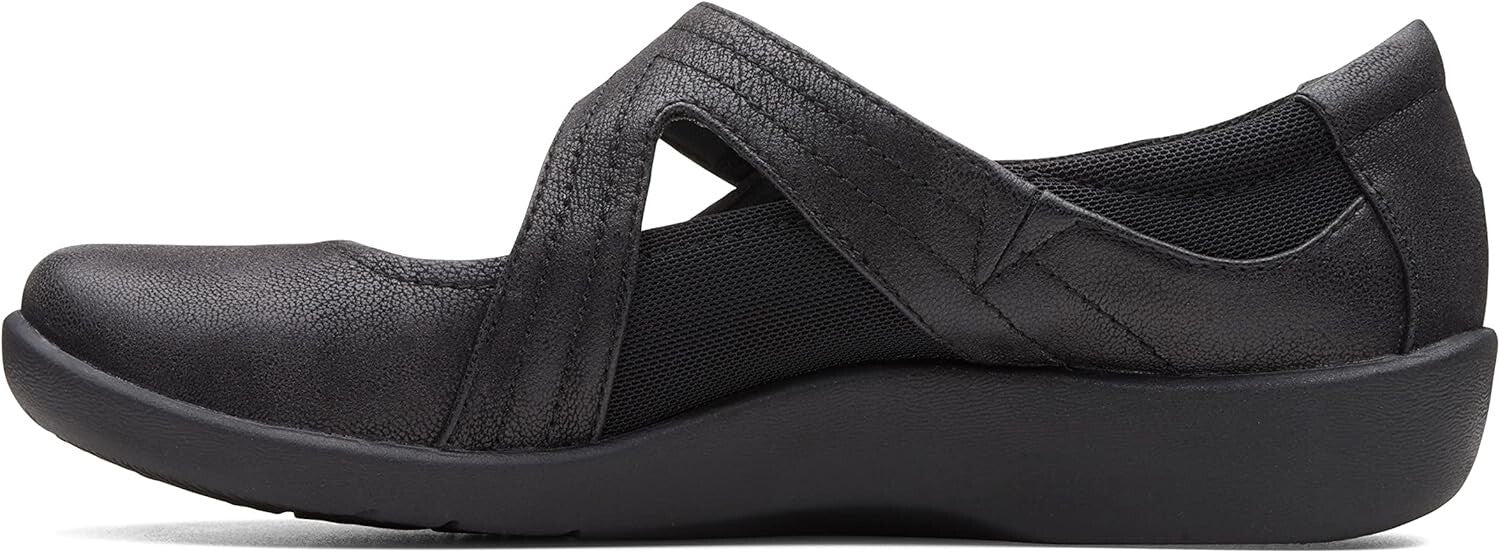 Comfortable Women's Sillian Bella Black Mary Jane Flats | Cloud Steppers Size 8W