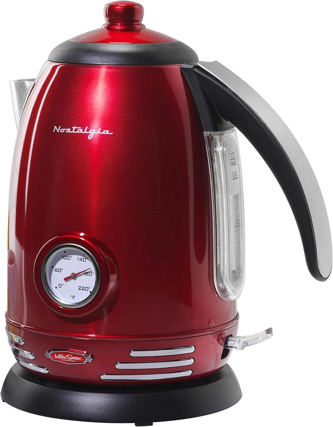 1.7L Retro Electric Water Kettle with 1500W Rapid Boil and Boil-Dry Protection