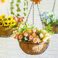 Load image into Gallery viewer, 4-Pack 14" Rustic Hanging Baskets with Coco Liners for Vibrant Outdoor Plants
