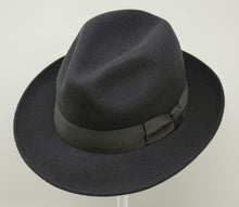 Load image into Gallery viewer, Water-Repellent Lightweight Fedora - Handmade Wool Felt with Cotton Travel Bag
