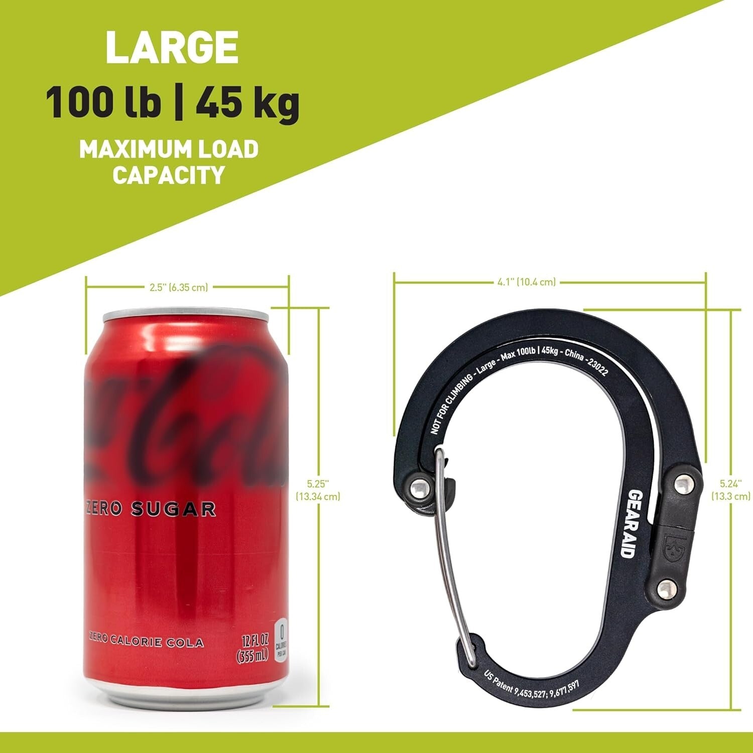 Durable Aluminum Gear Clip & Hook - Stylish Carabiner for Camping & Organization